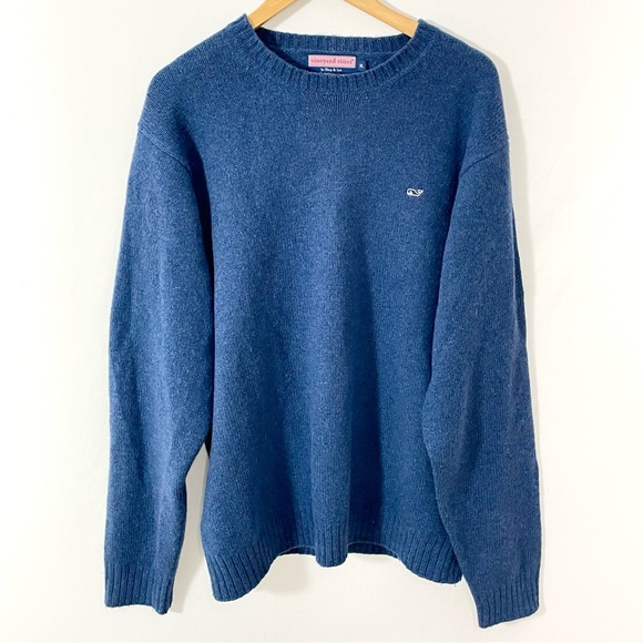 Vineyard Vines Men’s Wool Angora Blend Pullover Dusty Blue Sweater Men’s XL - Picture 1 of 9
